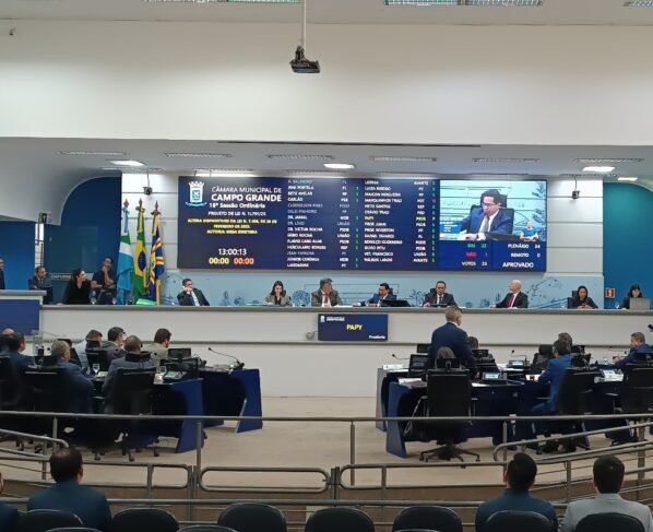 Câmara em votação para aumneto do salário da prefeita (Foto: Caio Tumelero)