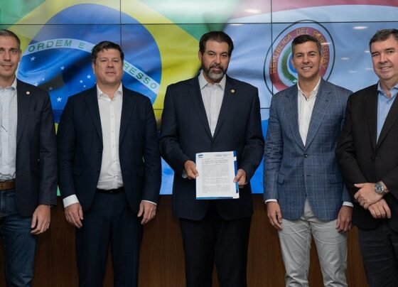 Protocolo de intenções foi assinado entre a Fiems e o governo do Paraguai para promover cooperação técnica (Foto: Fiems/Divulgação)