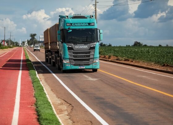 caminhão transporte de carga Mato Grosso Foto Christiano Antonucci Secom MT