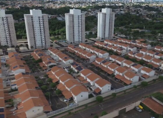 Imagem aérea de Campo Grande. (Foto: TV Morena)